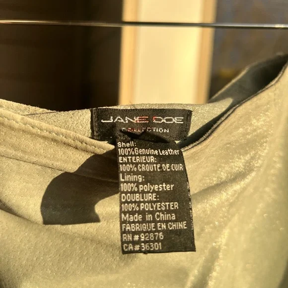 🆕Jane Doe Collection 💯Genuine Leather Light Green Pencil Skirt Midi Split Size M - Picture 13 of 13